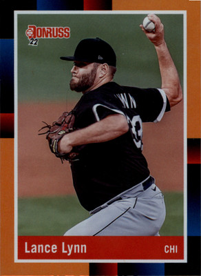 Lance Lynn 2022 Panini Donruss Retro #267 Orange Foil Chicago White Sox