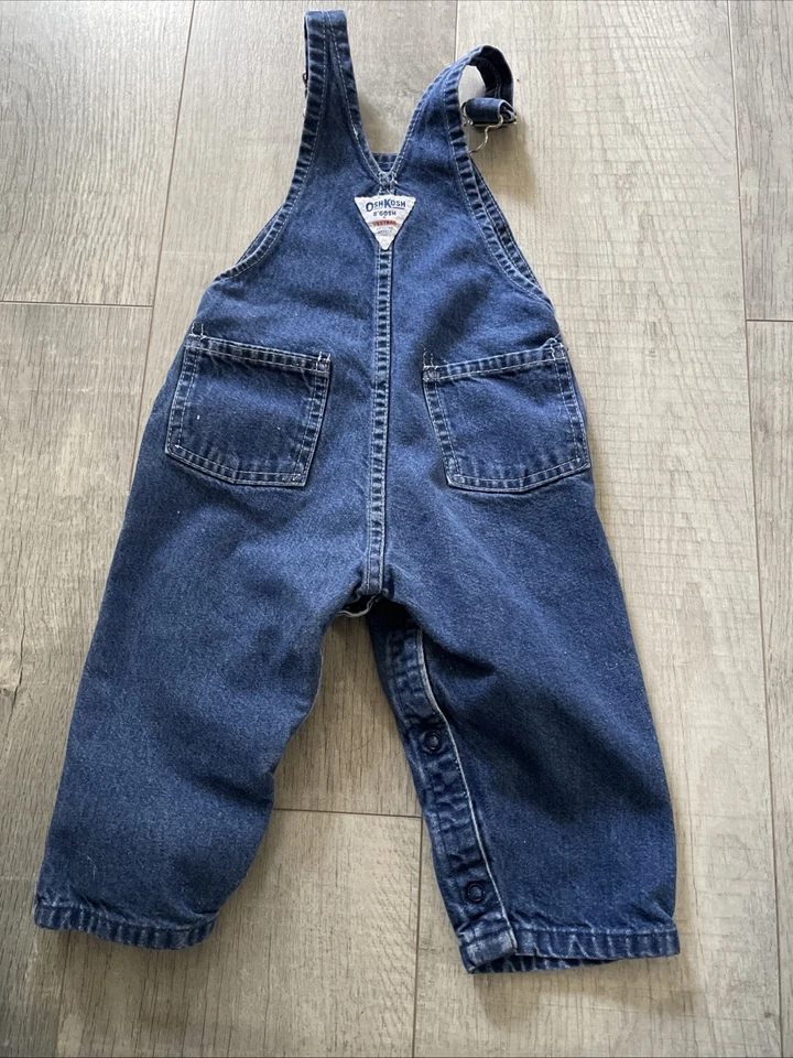 Vintage Baby Oshkosh Overalls & Shirt Made In The USA 24M - Image 3 of 4