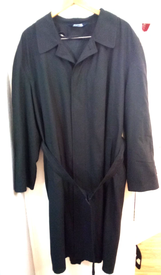 Stafford мужской 42 длиной Тренч пальто молнии подкладка подпоясанный черный - Изображение 2 из 4