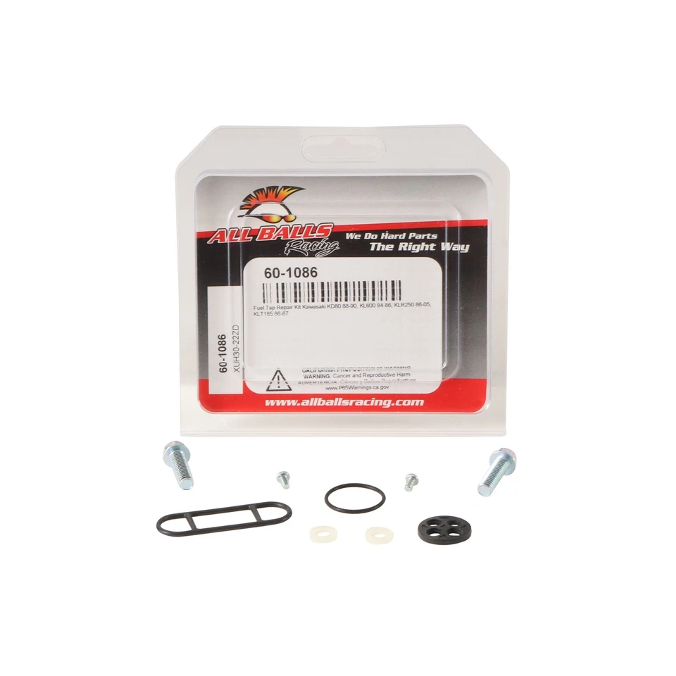 New All Balls Fuel Tap Repair Kit 60-1086 for Kawasaki KD 80-90 KLT 185 86 87 Foto 3 de 4