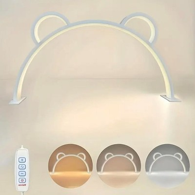 Weißlicht Halbmond niedliche Teddybär Lampe LED Beauty Nagel für Schreibtisch Schreibtisch