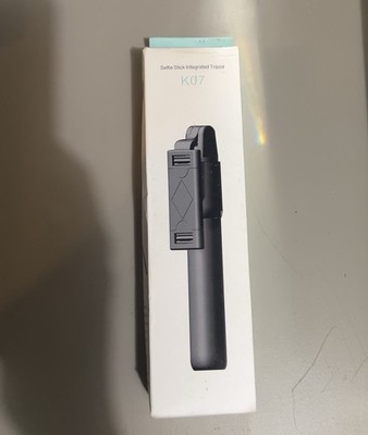 K07 Selfie Stick Integrated Tripod Black Compact Stainless Steel New In Box