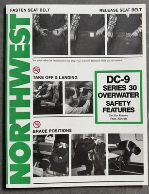 Safety Card | Northwest Airlines | Douglas DC-9 Series 30