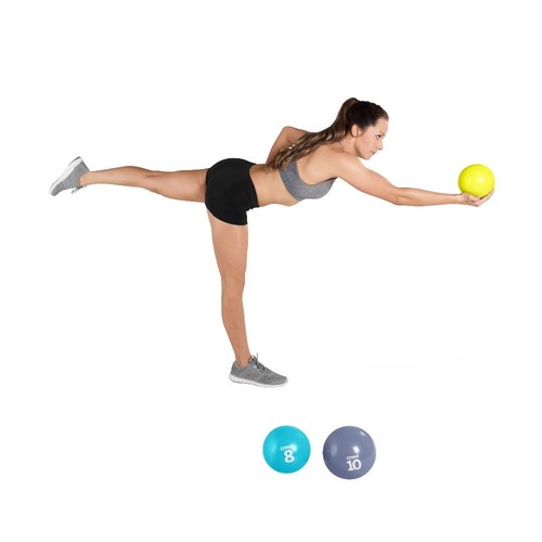 Soft Weighted Exercise Ball for Fitness Workouts and Strength Training - Picture 3 of 6