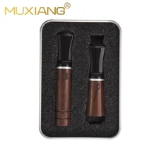 MUXIANG 25 Ring Wooden Cigar Mouthpiece Holder Tips D+E Shape 10mm Gift Box