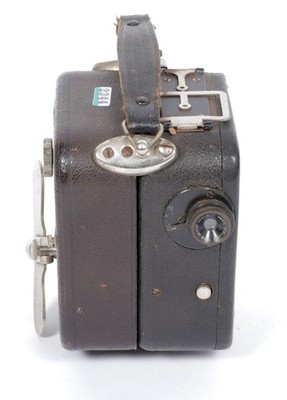 Pathe Baby 9.5mm Cine camera with motor and leather case drive