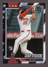 2026 Topps Series 1 #232 Chad Stevens RC Independence Day Variation card /76