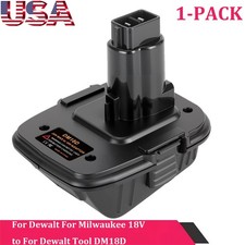 1x Battery Adapter for Dewalt For Milwaukee 18V Battery to For Dewalt Tool DM18D