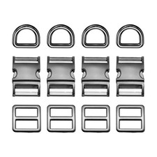 4 Sets Metal Side Release Buckles 20mm/ 13/16" Release Buckle f&uuml;r Gunmetal