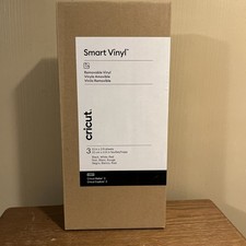 New 3 pack Cricut 3 Removable Smart Vinyl - 13" x 3 Black White Red