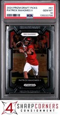 2024 PANINI PRIZM DRAFT PICKS #61 PATRICK MAHOMES II POP 2 PSA 10