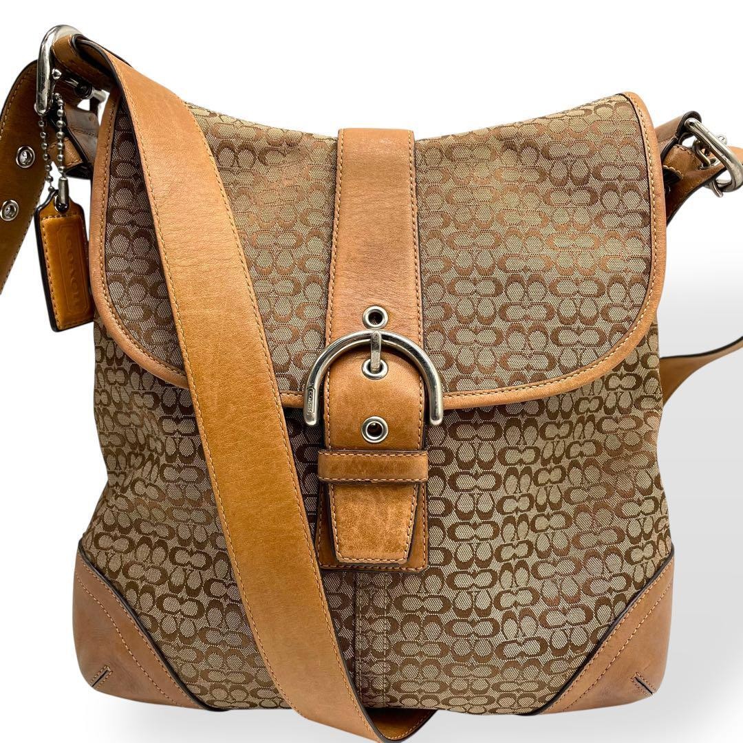 COACH Mini Signature Canvas Shoulder Bag
