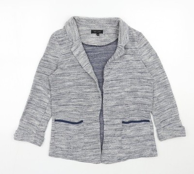 New Look Damen blau V-Ausschnitt Polyester Cardigan Pullover Größe 10