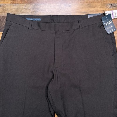 Perry Ellis Travel Luxe Dress Pants Mens 38x30 Dark Brown Non Iron New