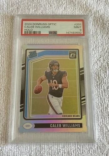 2024 Panini Optic - Rated Rookie Caleb Williams #201 Holo Prizm (RC) - PSA 9