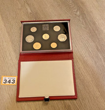 1985 Proof Coin  Set Royal Mint Deluxe Red Leather Case