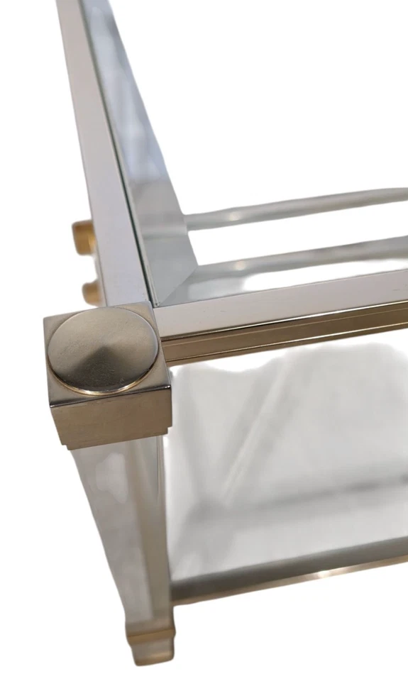 Pierre VANDEL (1939) Table d'appoint, chevet ou bout de canapé, structure carrée - Photo 4/4