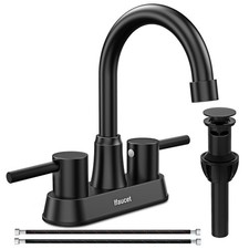 Black Bathroom Faucet 3 Hole, Bathroom Faucets for Sink 3 Hole, Bathroom Sink...