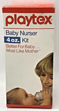VTG Vintage 1983 Playtex Baby Nurser Kit 4 oz Kit Nipple Bottle rare