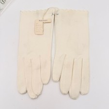 Vintage Ladies Cotton Gloves by ARIS Germany 6 1/2 White EC