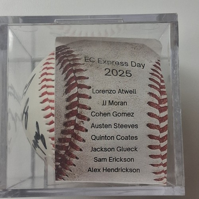 #ad Eau Claire WI Express Team Signed Baseball 2025 Autographs Minor League Display $18.54
