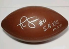 PHIL SIMMS SIGNED AUTOGRAPHED NFL FOOTBALL WITH COA NEW YORK GIANTS SB XXI MVP