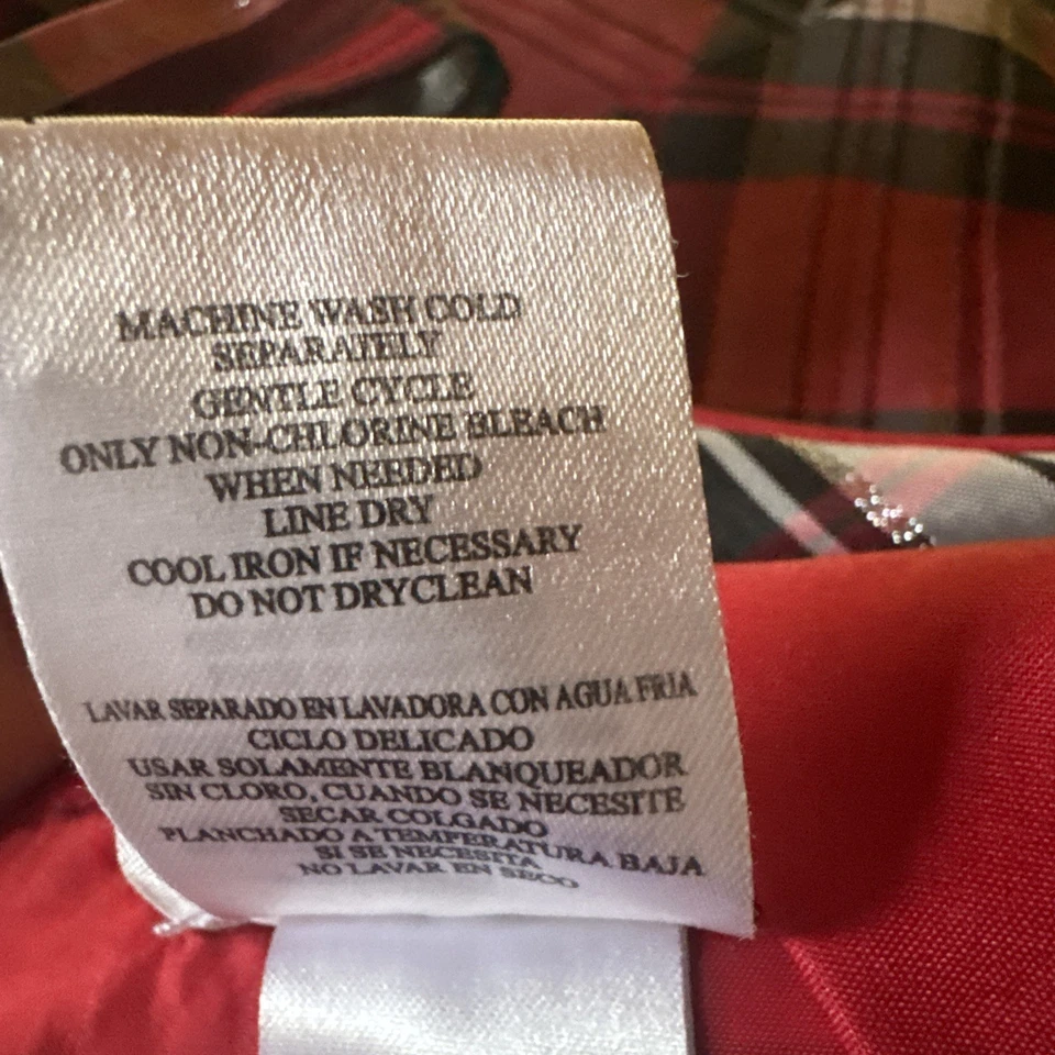 Vestido de vacaciones Jona Michelle para niñas talla 6 rojo a cuadros costura suelta al hombro Foto 4 de 4