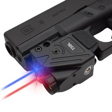 Tactical Flashlight Laser Light Combo 800 Lumens Glock Extension Rail Rechargeab