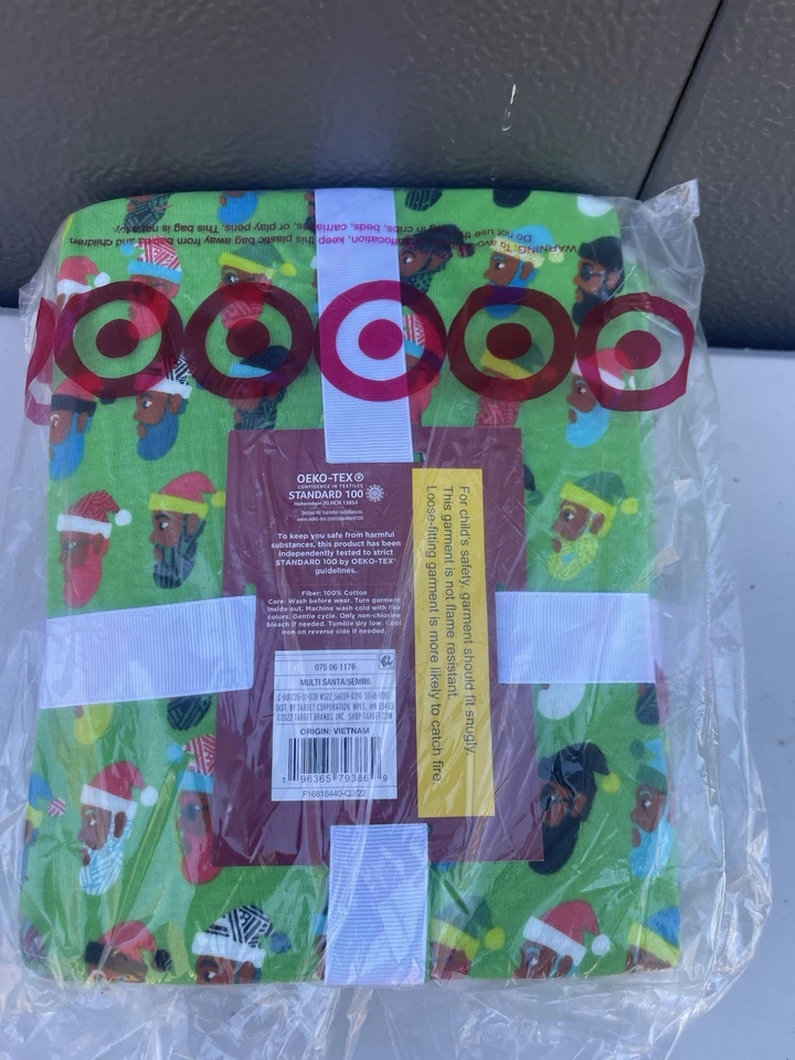 Christmas Pajama Set Boys Girls Size 10 Green Designed By Alice Butts One Piece - Image 2 of 2