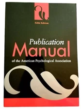 Publication Manual of the American Psychological Association.  5th Edition