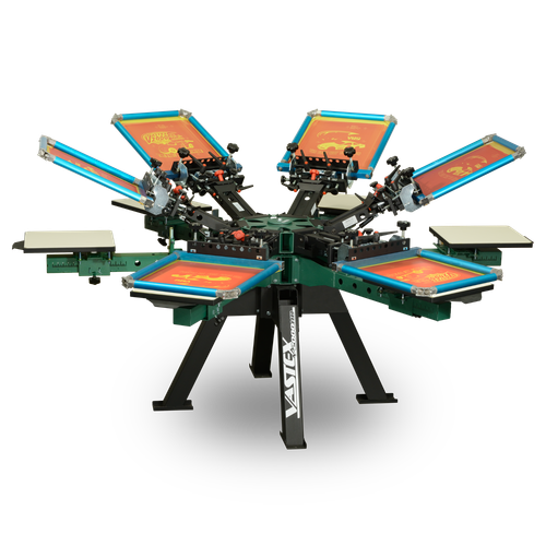 Vastex V2000 Heavy Duty Screen Printing Manual Press 6 Station/ 6