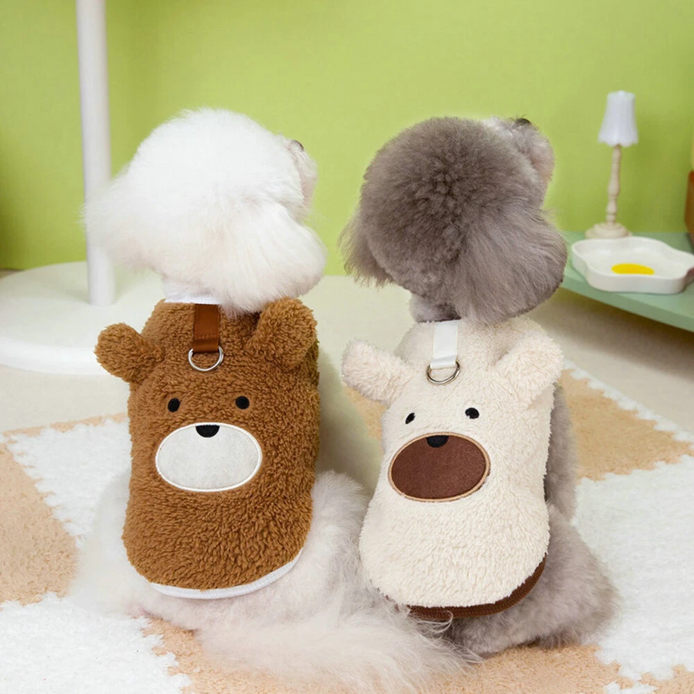 VETEMENTS Orso Modello Animali Domestici Abbigliamento Doppio Lato Velluto Cuccioli Felpe con Cappuccio Fai da Te Cartoni Animati 