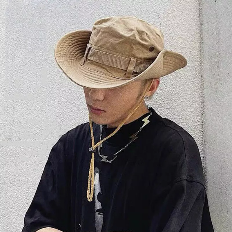 2023 New Fashion Summer Bucket Hat Cowboy Men Outdoor Fishing Hiking Beach  Hats