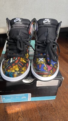Size 9 - Nike SB Dunk High x Concepts Stained Glass 2015
