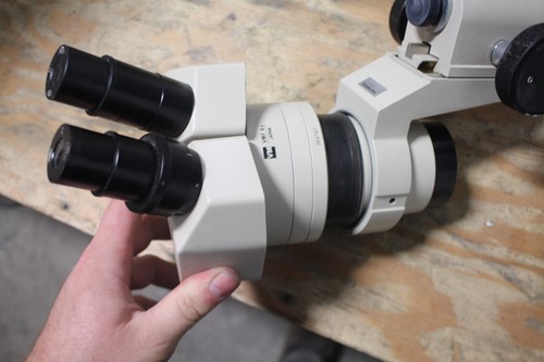Microscopio binoculare Olympus VM Stereo VMF 2X funzionante TESTA VMX4F 10X - Foto 2 di 3