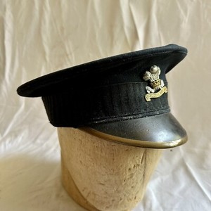Original WW1 British 3rd Dragoon Guards Hat Uniform Visor Named
