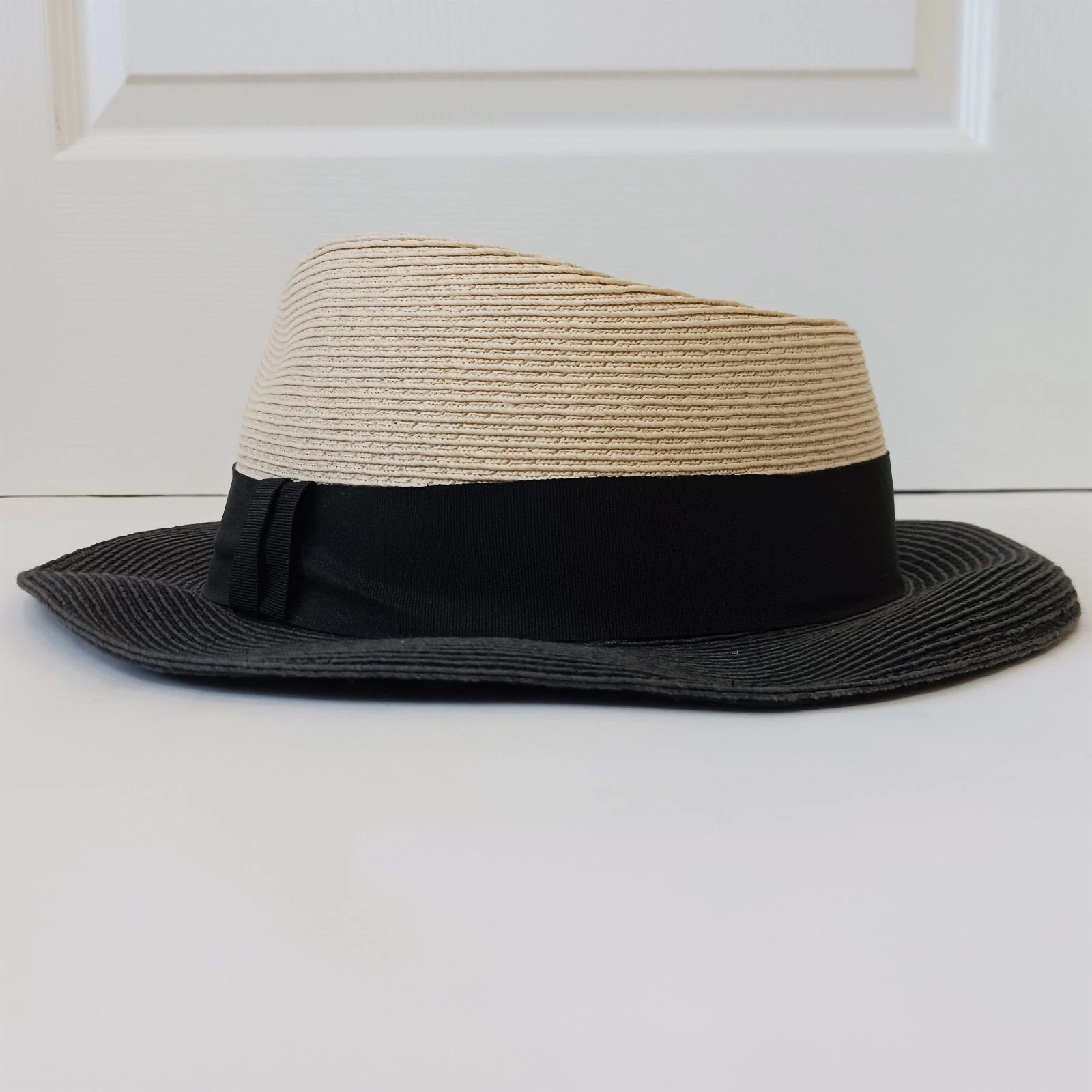 Tilley Unisex Natural/Black TOYO Fedora Hat Size M