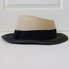 Tilley Unisex Natural/Black TOYO Fedora Hat Size M