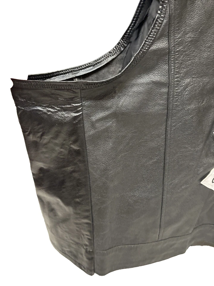 Жилет мужской Sons of Anarchy 7XL черная кожа мотоцикл байкерская банда для Хэллоуина - Изображение 4 из 4