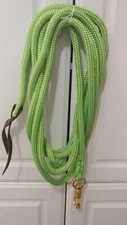 16' LIME GREEN LEAD ROPE w/ PARELLI SNAP FOR NATURAL HORSE TRAINING