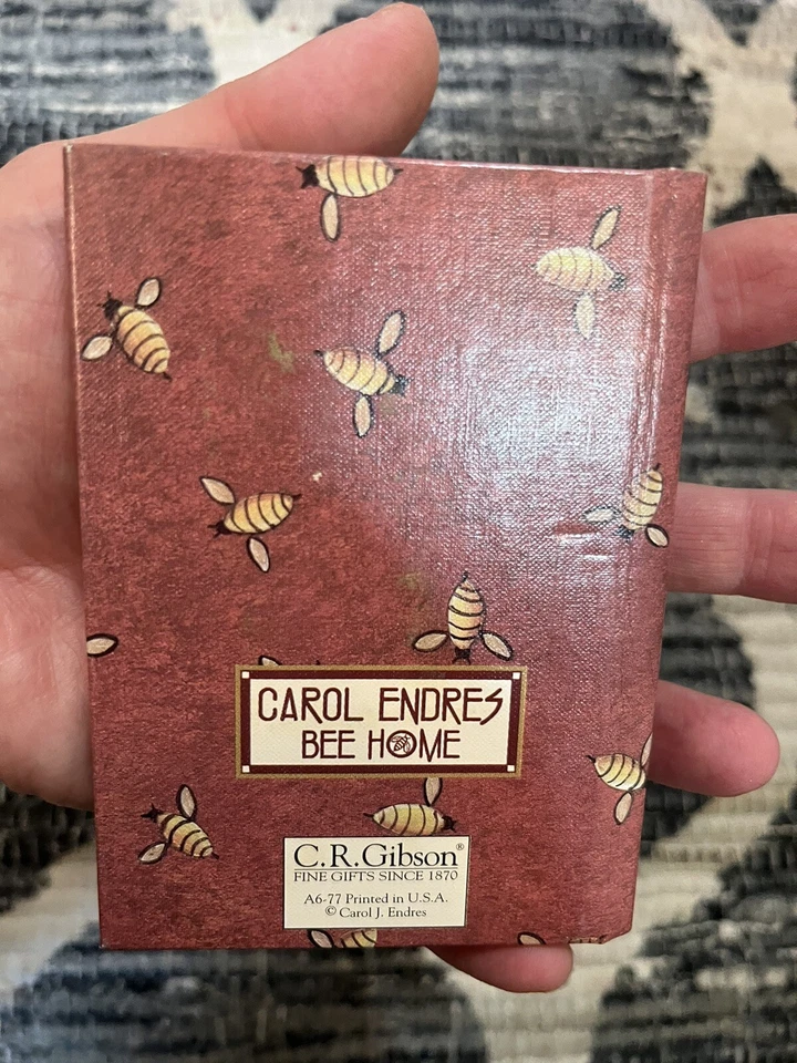 VINTAGE C.R. Gibson Fine Gifts Carol Endres Bee Home Petite Address Book 3x4.25" - Image 3 of 4