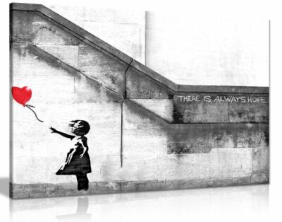 Banksy Balloon Girl Graffiti Canvas Wall Art Picture Print | eBay