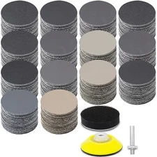 182x 2inch Hook Loop Sanding Discs 60-10000 Grit for Drill Wet Dry Sandpaper Pad