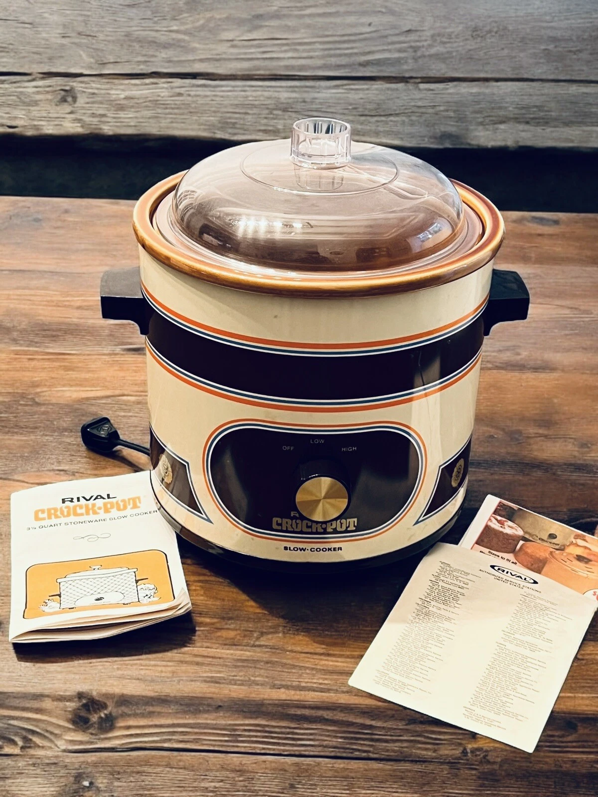Rival Crock Pot Slow Cooker 3.5 Qt - Tested/Working Model 3100 Vintage MCM