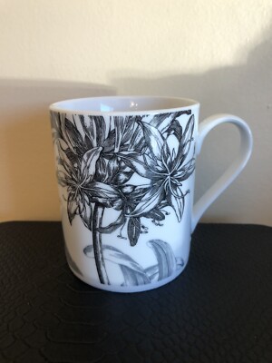 Portmeirion Agapanthus Black White Grey Floral Mug | eBay