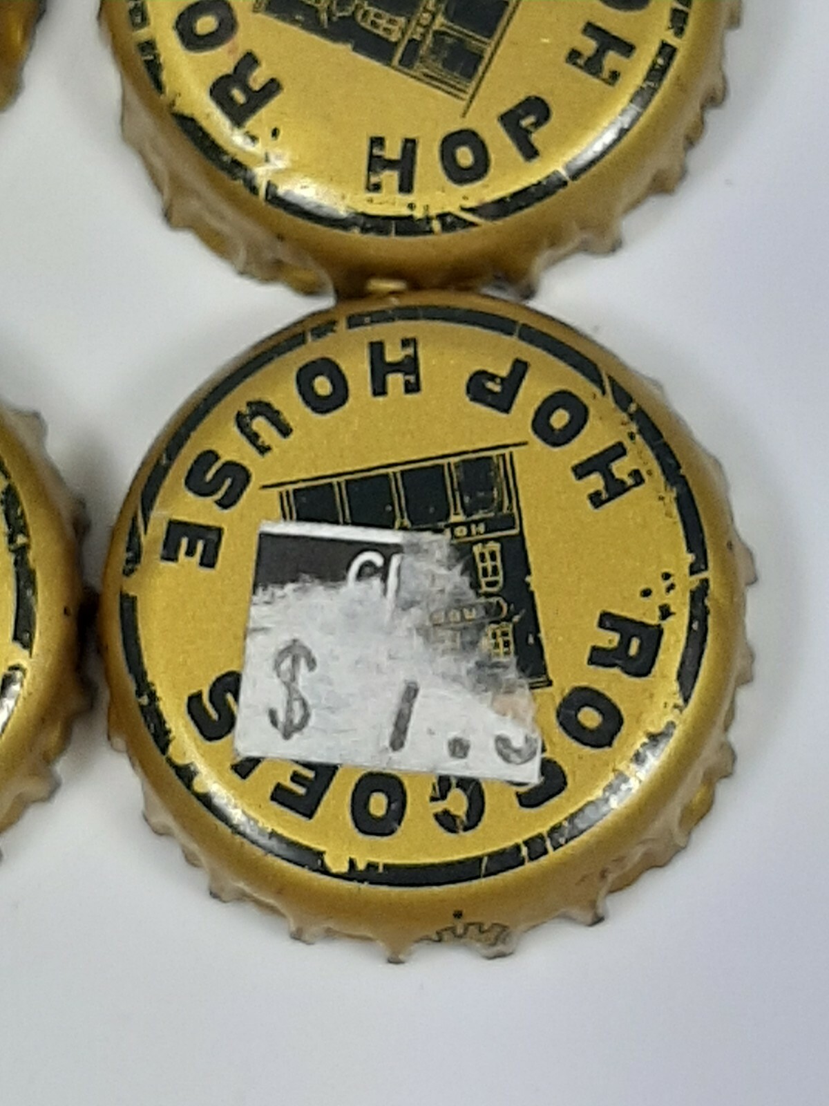 Roscoe's Hop House 4 Bottle caps No Rust Some Dents One Has A Sticker... eBay