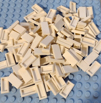 Lego Tiles 1x2 White Flat Tile building parts NEW X100