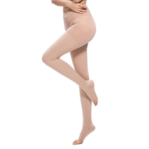 Women Compression Pantyhose Stockings Medical Varicose Veins,Open Toe,20-30 mmHg - Picture 10 of 13