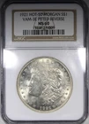 1921 Morgan Dollar NGC MS60 HOT-50 VAM-3E Pitted Reverse