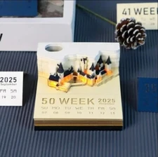 3D Art Calendar-Notepad 2025, Creative Calendar